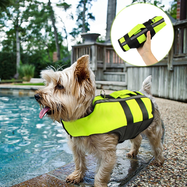 

Pet Airbag Life Jacket Inflatable Folding Dog Outdoor Portable Safety Swimsuit, Size:L