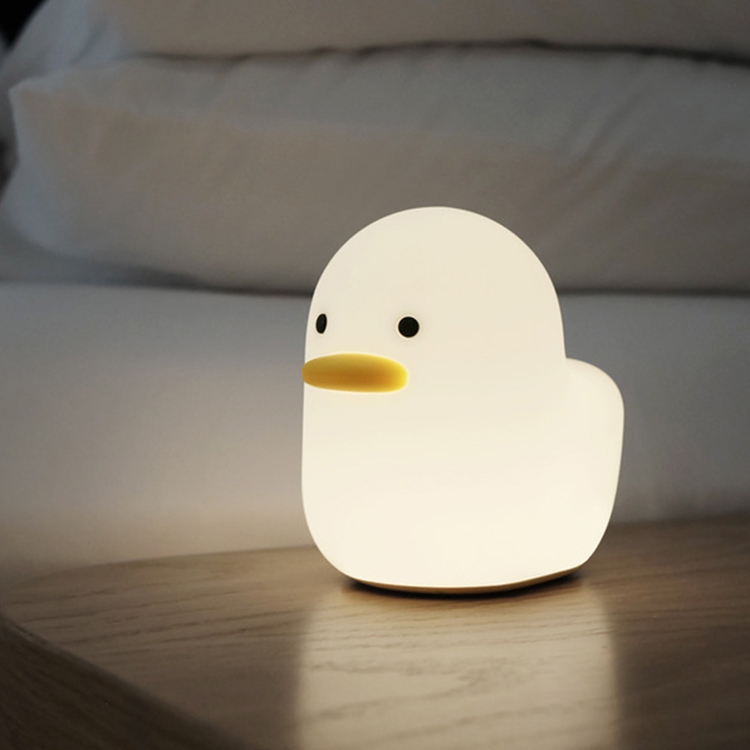 

Creative Duck Bedroom Bedside Touch Control Rechargeable Eye Protection Night Light(Warm Light)