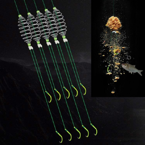 

15 PCS / 3 Sets Stranded Double Hook Anti-winding Silver Carp Fishing Group Spring Fishing Hook, Specification:9(Fluorescent Hook)