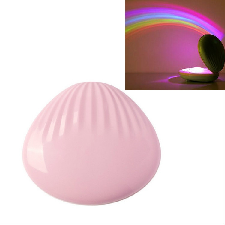 

Creative Night Light Shell Rainbow Projection Lamp(Pink)