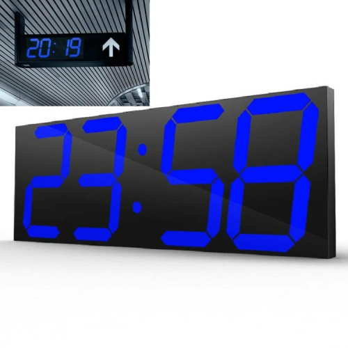 

Wall Sticker LED Wall Clock Decorative Clock Creative Acrylic Mirror Clock US Plug, Style:Remote Version Sealed Box(Blue Font)