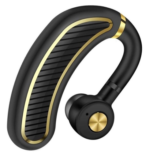 

Business Bluetooth Earphone Wireless Headphone with Mic 24 Hours Work Time Bluetooth Headset for iPhone Android phone(Black Gold)