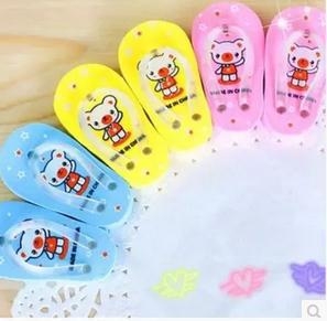 

K6816 10 PCS Cartoon Style Slippers Eraser School Office Supplies Student Stationery Random Color Delivery