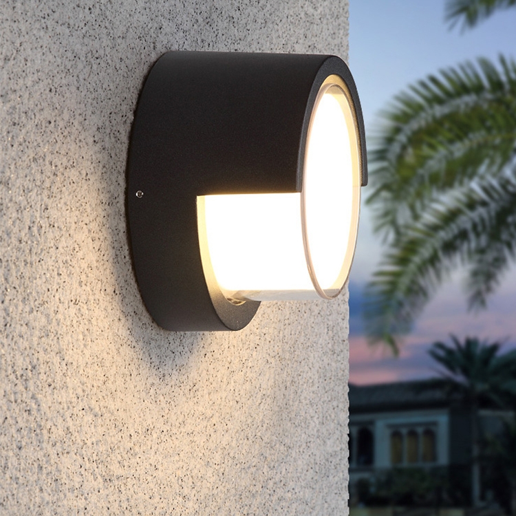 

13cm Round Shape 10W 3000K Patio Porch Garden Light Outdoor IP54 Waterproof LED Wall Lamp