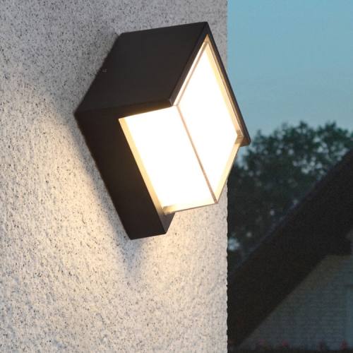 

13cm Square Shape 10W 3000K Patio Porch Garden Light Outdoor IP54 Waterproof LED Wall Lamp