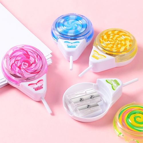 

Cute Lollipop Pencil Sharpener Stationery School Supplies, Random Color Delivery