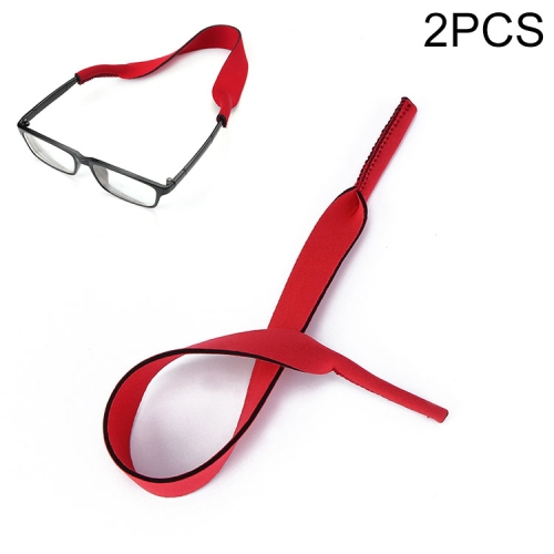 

2 PCS Neoprene Diving Swimming Glasses Band Sunglasses Sponge Rope(Red)