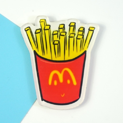 

5 PCS Cartoon Food Soft Magnetic Message Board Blackboard Refrigerator Magnet(French Fries)