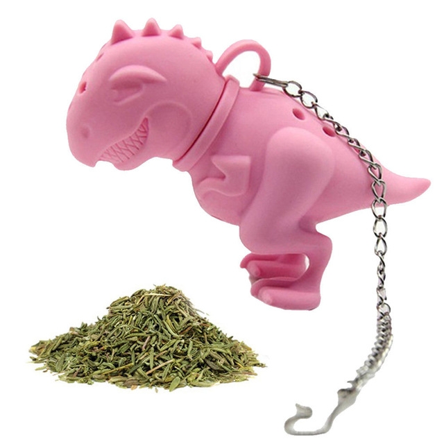 

Dinosaur Tea Infuser Loose Leaf Strainer Herbal Silicone Filter Diffuser