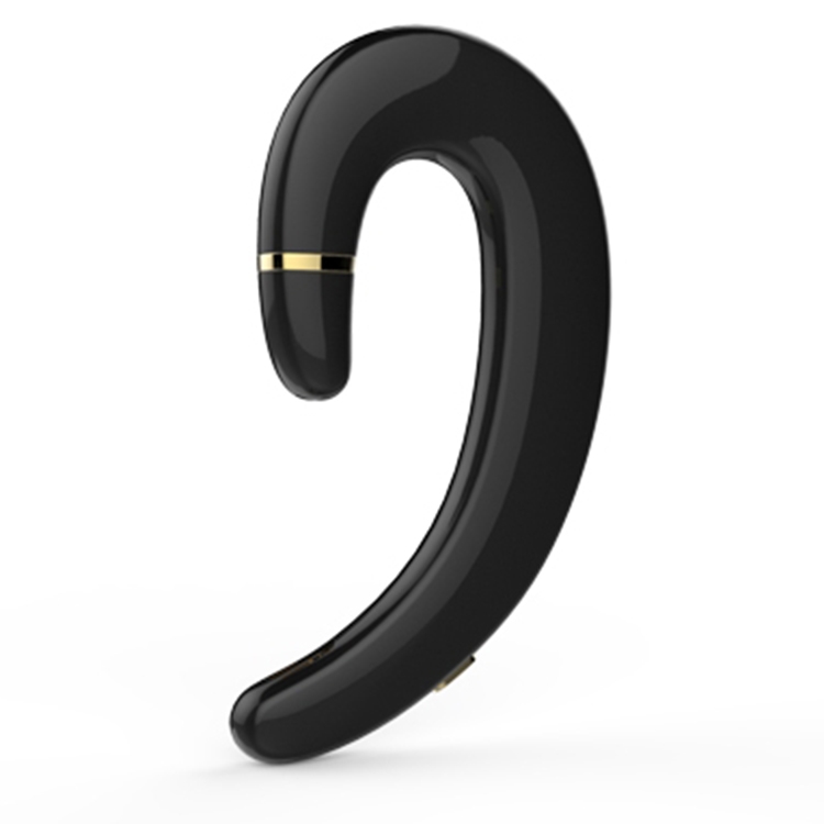 

ET Bluetooth Earphone Wireless Headset Handsfree Ear Hook Waterproof Noise Reduction Earphone with Mic for Android IPhone(black)