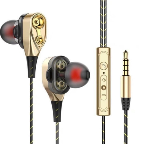 

ZLSTAR Two Unit Driver HIFI Subwoofer Wireless Bluetooth Earphone with Microphone(Gold)