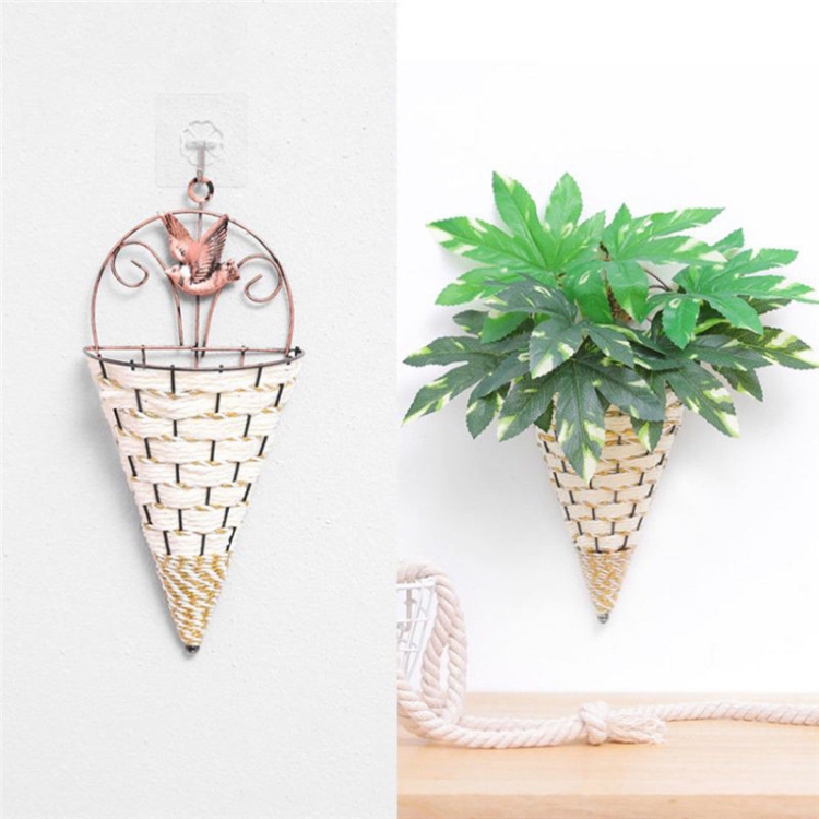 

Wall Wicker Hanging Rttan Vase Basket Farm Decoration, Random Color Delivery