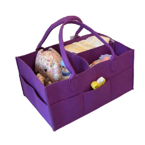 

Mummy Bag Storage Multifunctional Maternity Handbags Organizer Stroller Accessories, Size:33x23x18cm, Color:Purple