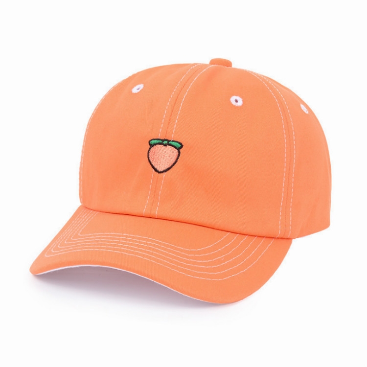 

Adjustable Fruit Embroidery Cotton Pattern Baseball Cap for Men / Women, Size:56-60cm(Orange )