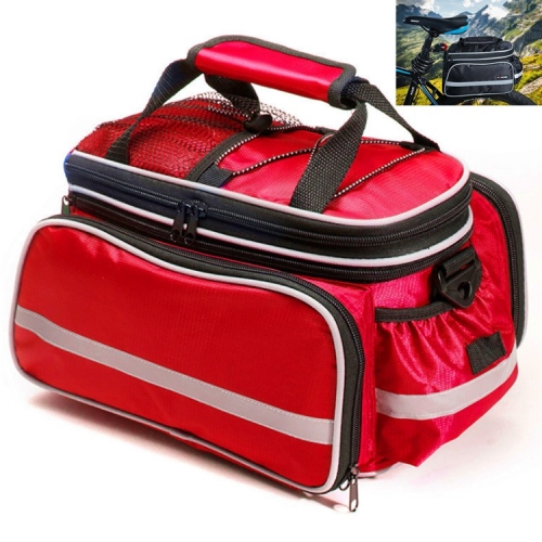 

Mountain Bike Rear Shelf Bag Riding Bag Long And Short Distance Waterproof Pack(Red)