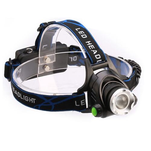 

T6 Zoomable Strong Light LED Torch Flashlight Headlamp for Fishing, Camping