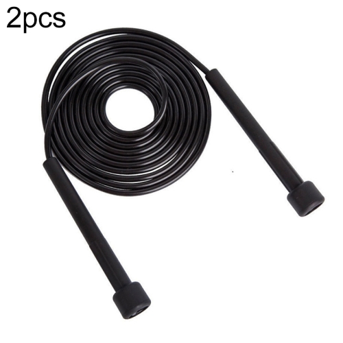 

10 PCS Pen Handle Shaped Small Handle Rubber Skipping Rope for Fitness(Black)