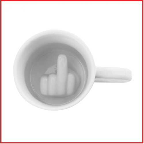 

Creative Middle Finger Style Funny Ceramic Coffee Milk Cup