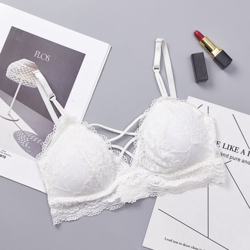 

Lace Comfortable Breathable Ladies Bra, Cup Size:One Size(White)