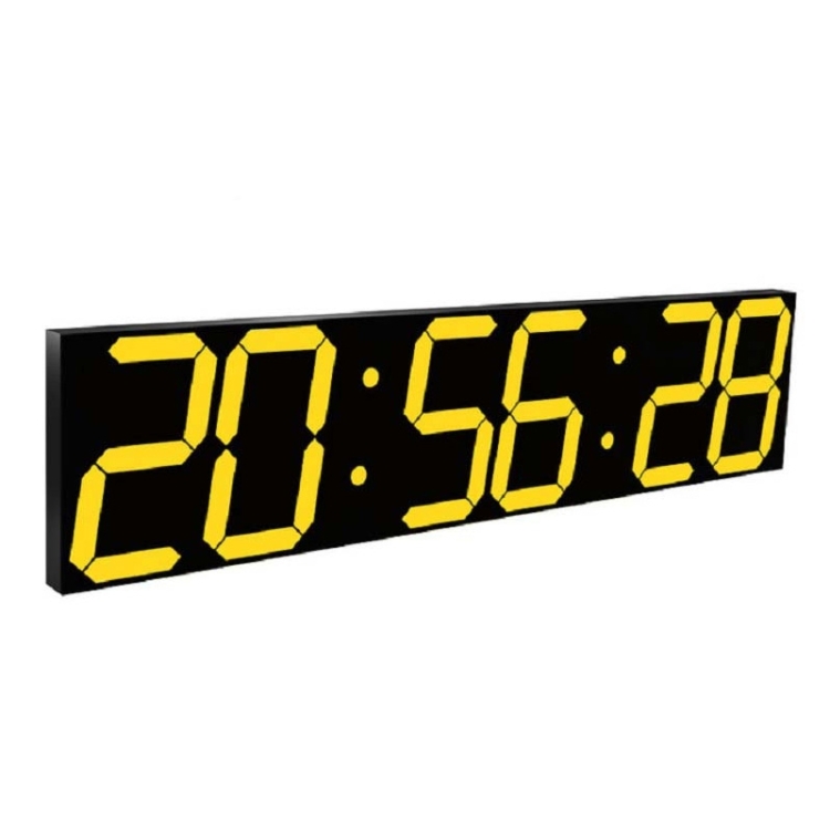 

Multifunctional LED Wall Clock Creative Digital Clock US Plug, Style:Sealed Box Remote Control(Gold Font)