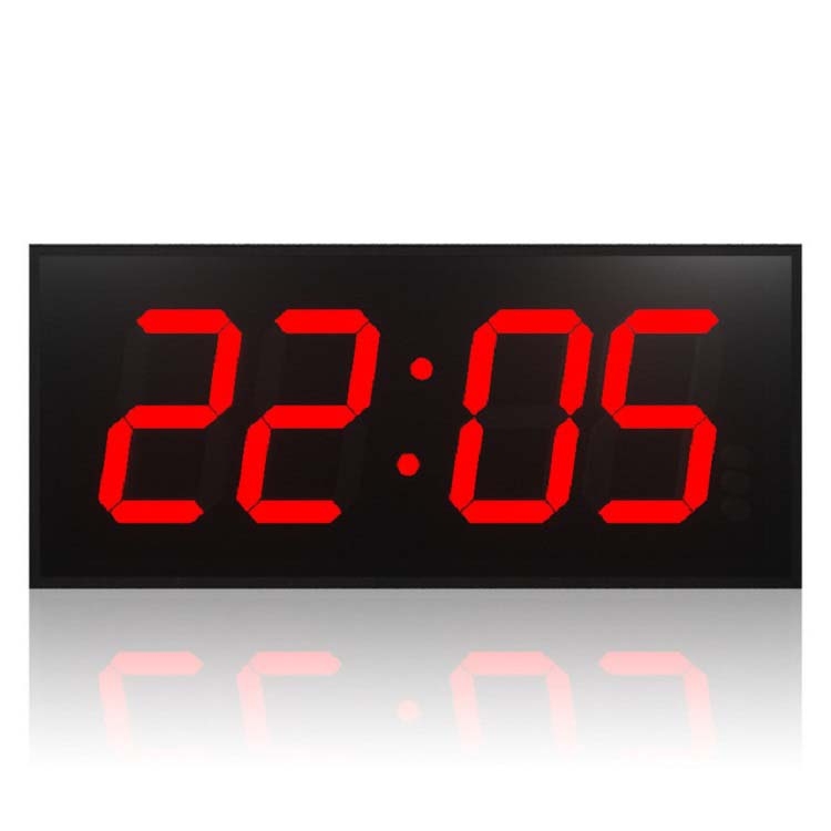 

LED Large Screen Digital Electronic Clock Remote Control Double-sided Wall Clock US Plug(Red)
