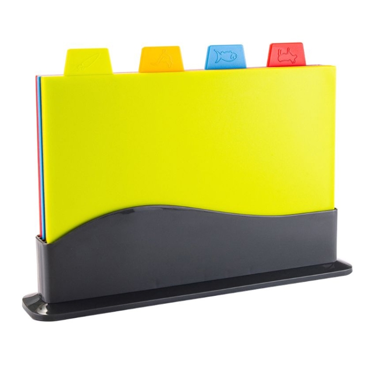 

4 in 1 Classified Cutting Board Multifunctional Household Plastic Fruit Cutting Board Set, Style:Square
