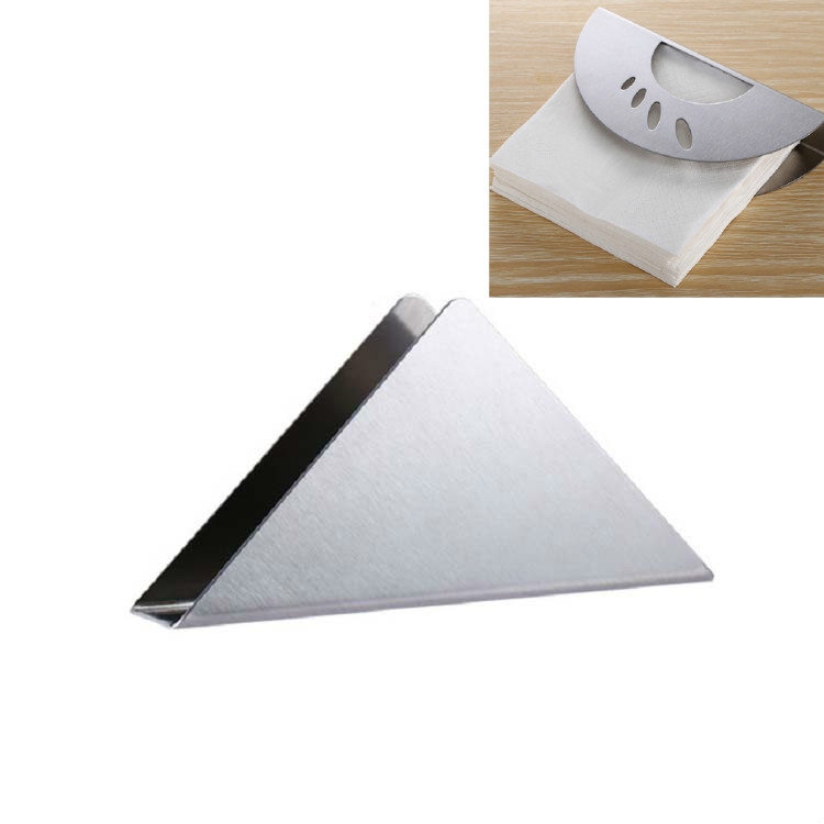 

3 PCS Stainless Steel Paper Towel Holder Restaurant Hotel Napkin Holder, Style:Triangle