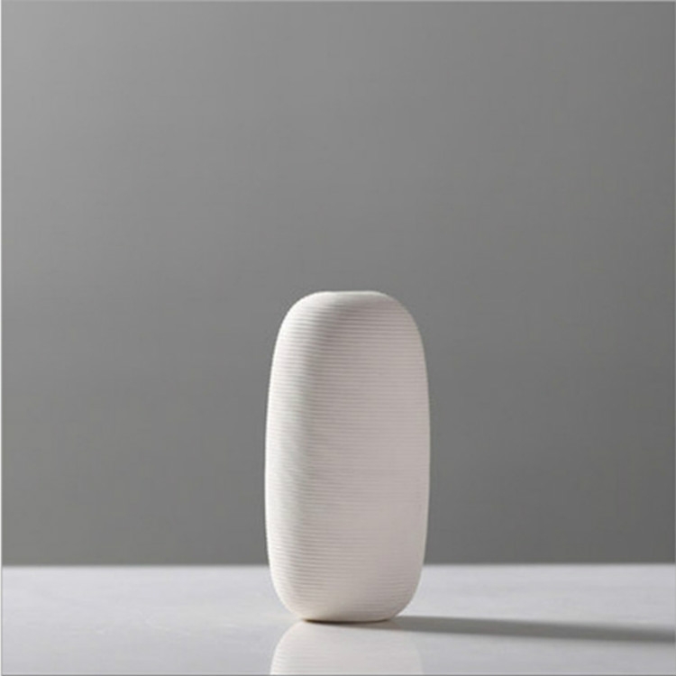 

4 PCS Creativity Simple White Vases Ceramic Vases Home Decoration, Size:Medium