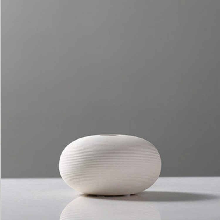 

4 PCS Creativity Simple White Vases Ceramic Vases Home Decoration, Size:Small
