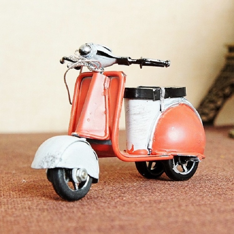 

Mini Motorcycle Model Alloy Decoration Metal Crafts(Orange)
