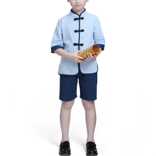 

Children Chinese Clothing HanFu School Uniforms Kids Set, Size:170cm(Boy)