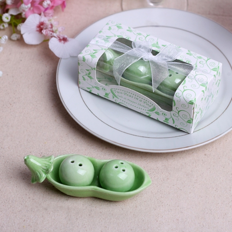 

5 PCS Creative Gift Ceramic Salt Pepper Cans Gift Box Pea Cruet