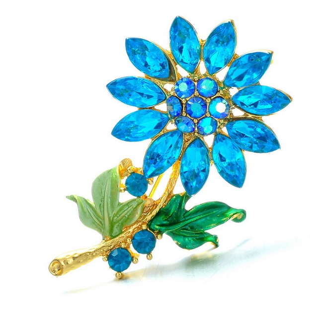 

Women Drill Sunflower Brooches(Blue)