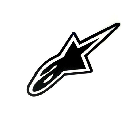 

10 PCS Alpine Star Car Sticker Motorcycle Car Decoration, Size: 18x7.6cm
