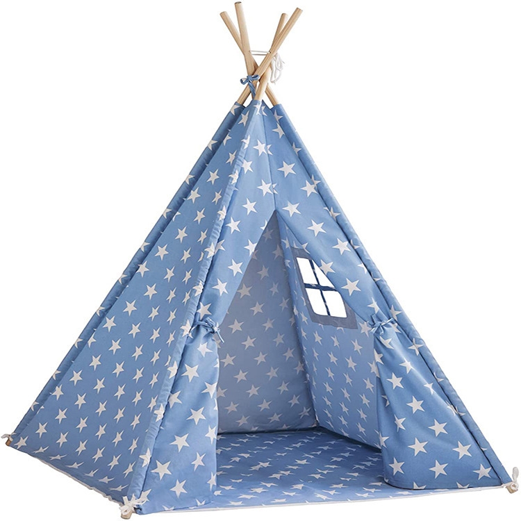

Children Indoor Toy House Yurt Game Tent, Color:Blue