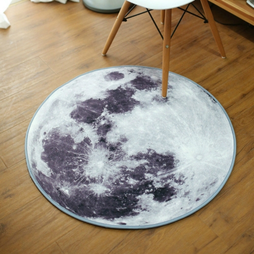 

Moon Round Carpet Kids Bedroom Computer Bedside Chair Mats, Size:Diameter 120cm(Moon)