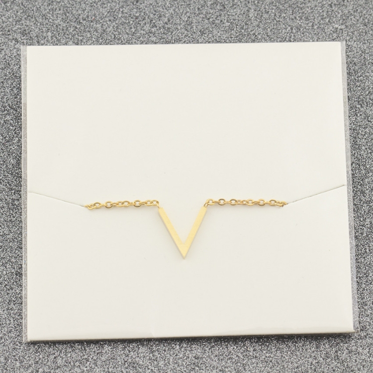 

Women Fashion Simple V Shape Clavicle Necklaces(Gold)
