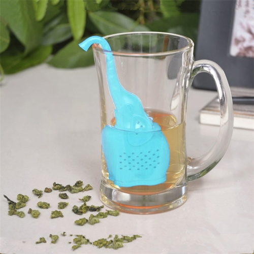 

Tea Infuser Teapot Filter Elephant Silicone Tea Leaves Strainer(Blue)