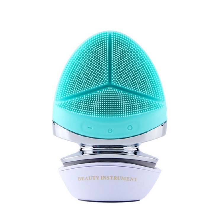 

Multifunctional Ultrasonic Face and Eye Electric Warm Silicone Cleansing Instrument(Green)