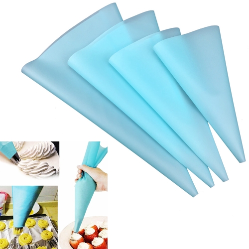 

4 PCS Silicone Icing Piping Cream Pastry Bag Nozzle DIY Cake Decorating Tools(EVA Bag Blue 4 Mixed)