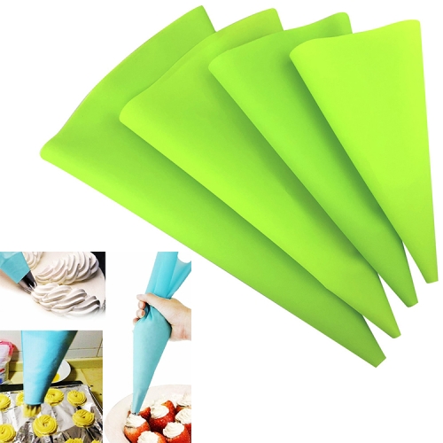 

4 in 1 Silicone Icing Piping Cream Pastry Bag Nozzle DIY Cake Decorating Tools Set(EVA Bag Green 4 Mixed)