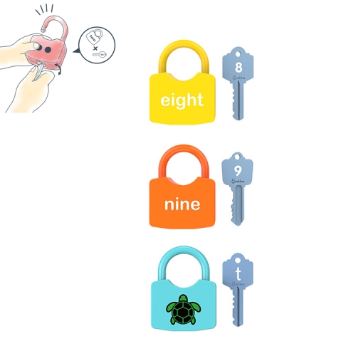 

3 PCS Children Alphanumeric and Number Matching Lock Early Educational Toys, Random Style Delivery