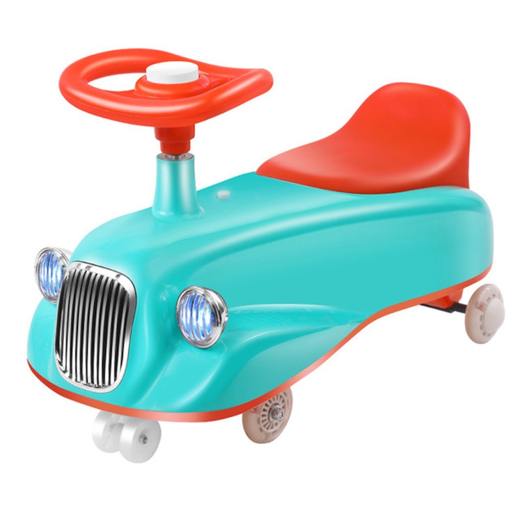 

Childrens Twisting Car Anti-side-fall Childrens Swing Car Scooter(Green)