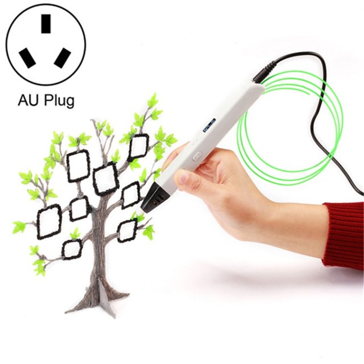 

RP800A Childrens Educational Toys 3D Printing Pen, Plug Type:AU Plug(White)
