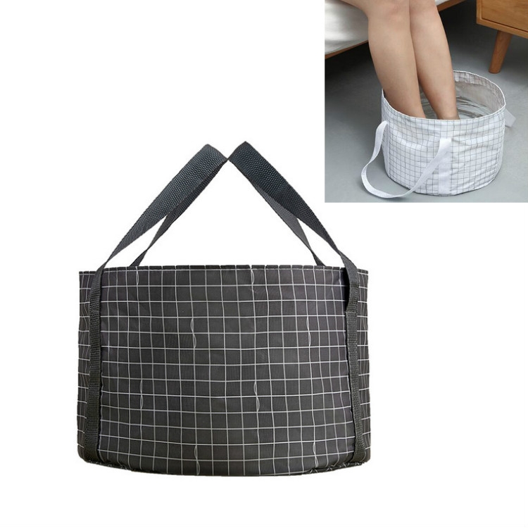 

Portable Foldable Water Basin Travel Bubble Foot Bag Laundry Basin(Dark Gray)