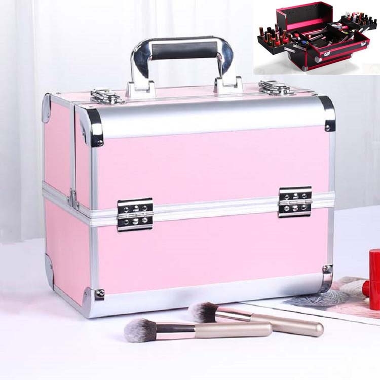 

Professional Makeup Box Beauty Salon Manicure Toolbox, Color:Pink