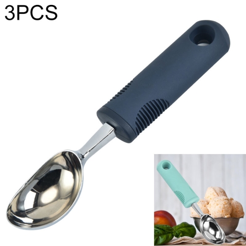 

3 PCS Zinc Alloy Ice Cream Spoon Dessert Spoon Fruit Ball Digger(Navy)