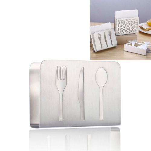 

2 PCS Restaurant Hotel Napkin Nolder Paper Towel Holder Stainless Steel Square Towel Holder, Style:Tableware (Sanding)