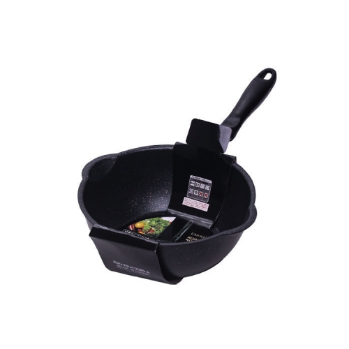 

Thick Bottom Maifan Stone Household Small Frying Pan Non Stick Pan Deep Frying Pan, Color:20cm Black Without Cover