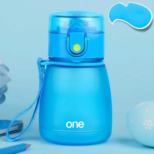 

308ML Plastic Baby Feeding Cup With Straw For Kids Leak-Poof Learn Drinking Water Bottle Feeding Bottle Milk Cup(Blue)